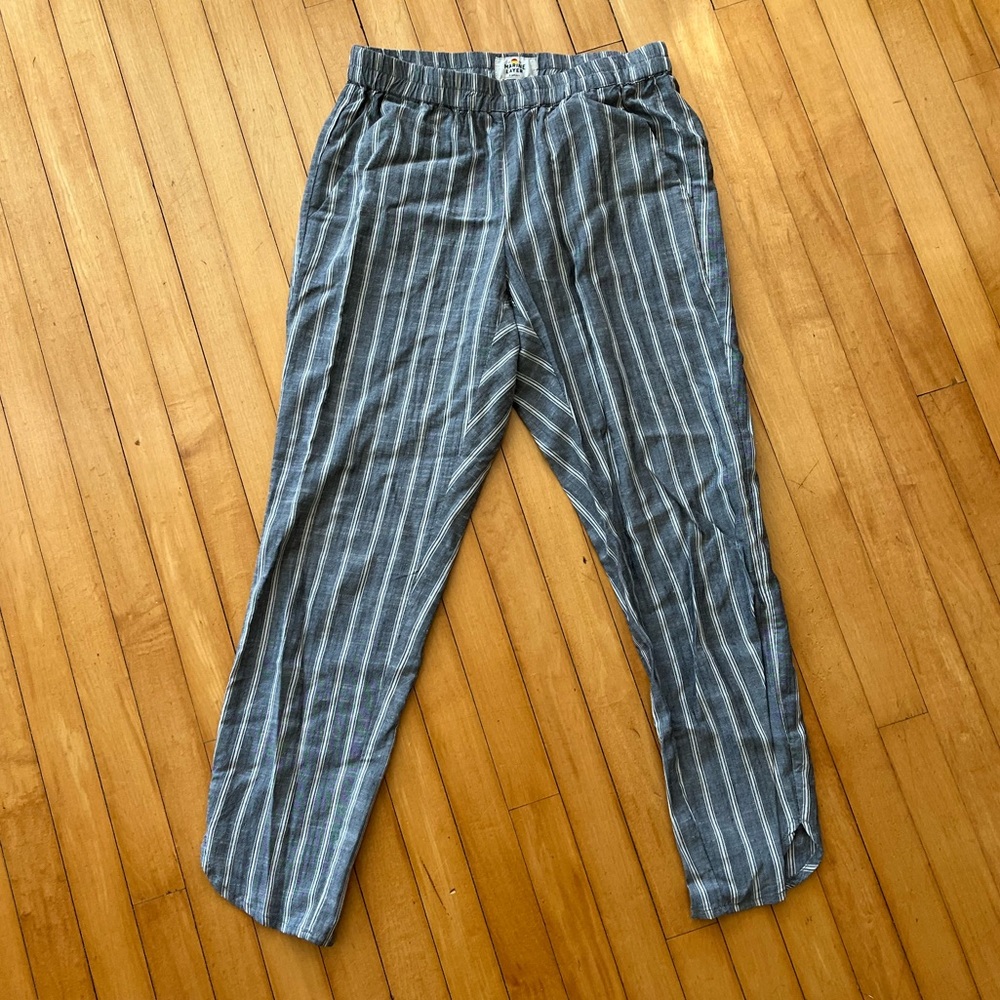Marine Layer Alison Pant in Grey Stripe